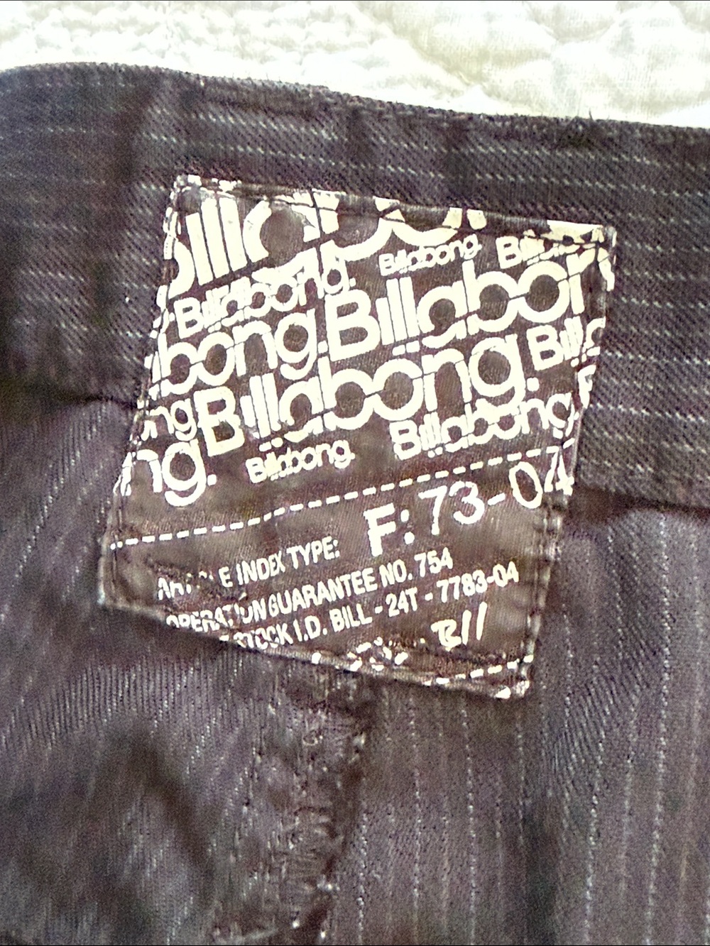 Billabong Men’s 32 Black Pinstripe Pants Y2K Surf Skate Wide Leg EUC